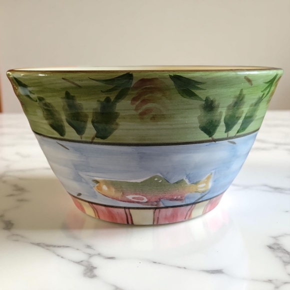 Vtg Home Trends Bella Ceramica Timberline Earthenware Coupe Soup Bowl - Picture 2 of 14